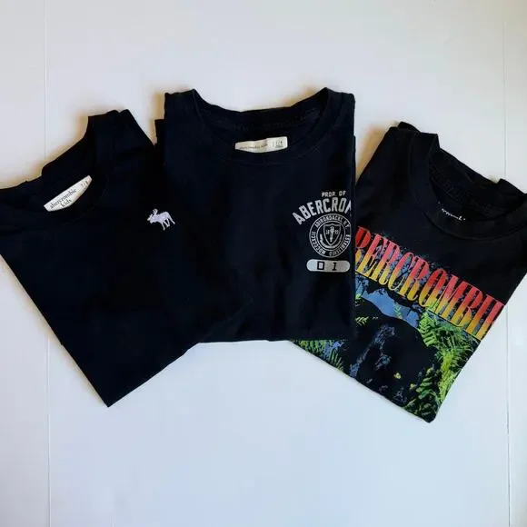 Abercrombie Kids Black Graphic Tee Bundle 7/8 - Picture 2 of 13